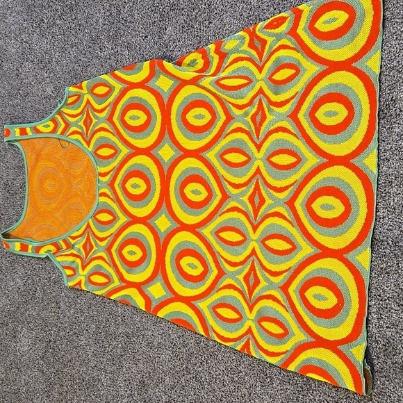 Zara Women Retro Style Y2K Vibrant Multicolor Geometric Pattern Dress Sz S - Picture 7 of 7